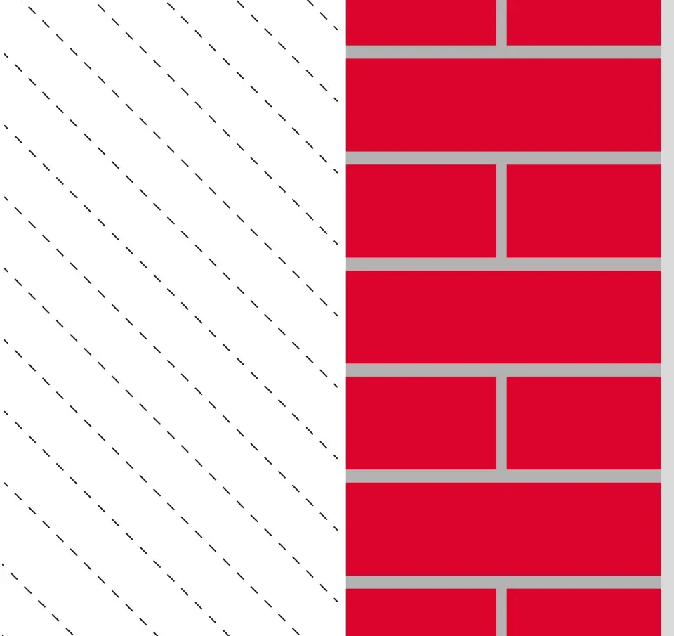 Bei einschaligen Wänden wird das tragende Mauerwerk durch Schlagregen belastet © Initiative Bauen mit Backstein